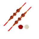 Etnico Ethnic Rudraksha Rakhi Bracelet with Roli Chawal for Men/Brother/ Bhaiya (R060-2) ( Pack of 2)