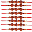 Etnico I Jewels Ethnic Rudraksha Combo Rakhi Set Bracelet With Roli Chawal & Rakshabandhan Card For Men/Brother/Bhaiya (R060-8) (Pack of 8)