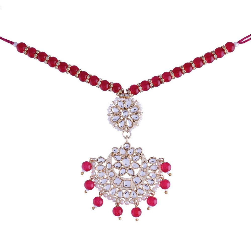 Etnico Rakshabhandan Special Designer Pearl Hanging Floral Lumba Rakhi for Bhabhi (R068Q-L)