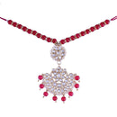 Etnico Rakshabhandan Special Designer Pearl Hanging Floral Lumba Rakhi for Bhabhi (R068Q-L)