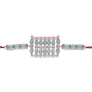 Etnico Rakshabhandan Special Designer Kundan & Pearl Studded Rakhi for Brother/Men (R069Min)