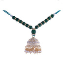 Etnico Rakshabhandan Special Designer Pearl Hanging Jhumka Lumba Rakhi for Bhabhi (R070G-L)