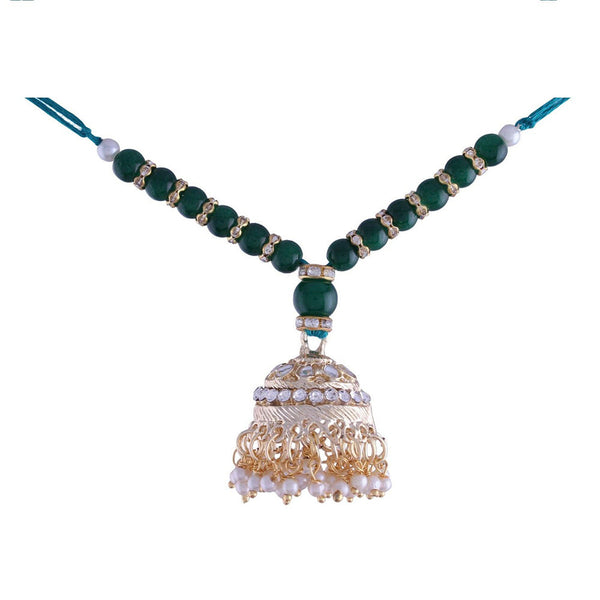 Etnico Rakshabhandan Special Designer Pearl Hanging Jhumka Lumba Rakhi for Bhabhi (R070G-L)