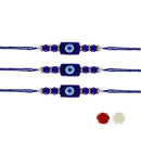 Etnico Ethnic Designer Pearl Beads Studded Rakhi Bracelet for Men/Brother/ Bhaiya for Rakshabhandan (R077BI-3)Pack of 3 Rakhi
