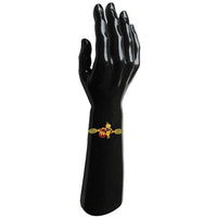 Mahi Meenakari Work Lord Krishna with Matki Rakhi Bracelet for Adorable Brothers (RA1100635G)
