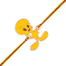 Mahi Rose Gold Plated Cartoon Rakhi for Kids with Meena Work Enameled (RA1100663Z)