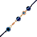 Mahi Gold Plated Auspicious Evil Eye Tiny Hearts Rakhi for Brother (RA1100721G)