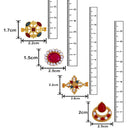 Mahi Combo of 4 Designer  Multicolor Crystals Rakhi's for Brother (RCO1105253G)