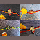 Mahi Combo of Bal Hanuman Bal Ganesh and Bal Krishna Kids Rakhi with Meena Work (RCO1105327Z)