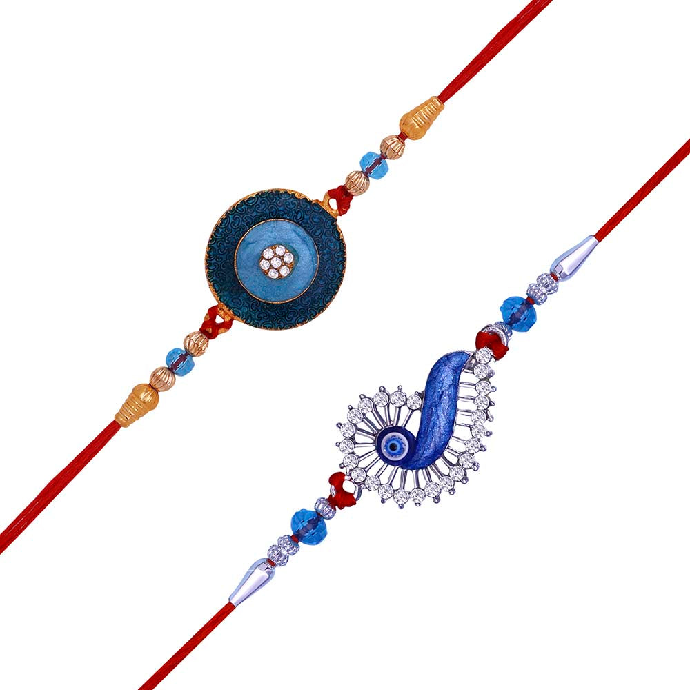 Mahi Combo of Floral and Evil Eye Rakhis for Men (RCO1105352M)