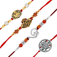 Mahi Combo of Krishna, Om and Hanuman Rakhis for Men (RCO1105376M)