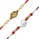 Mahi Combo of Krishna, Om and Hanuman Rakhis for Men (RCO1105376M)