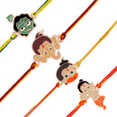 Mahi Combo of Bal Ganesh, Bal Krishna and Bal Hanuman Rakhis for Kids (RCO1105380M)