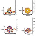 Mahi Combo of Peacok and Floral Shaped Meena Work and Crystals Rakhi's for Bhaiya (RCO1105418M)