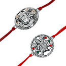 Mahi Combo of Lord Hanuman, Krishna and Shiva Religious Rakhis for Brother / Bhaiya (RCO1105421M)