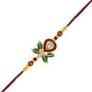 Mahi Combo of Leaf and Peacock Shaped Colorful Rakhi's with Meena Work and Beads (RCO1105424G)