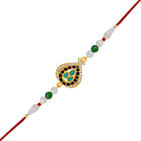 Mahi Combo of Classic Designer Multicolor Crystals Rakhi for Beloved Brother /Bhaiya (RCO1105428M)