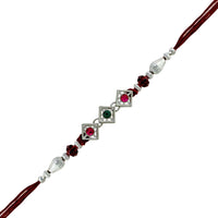 Mahi Combo of Classic Designer Multicolor Crystals Rakhi for Beloved Brother /Bhaiya (RCO1105428M)