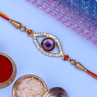 Mahi Combo of Evil Eye Crystals Rakhi's Meena Work for Bhaiya / Brother (RCO1105430M)