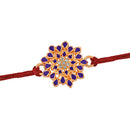 Mahi Combo of 2 Colorful Floral Rakhis with Meena Work and Crystals for Bhaiya / Brother (RCO1105431M)