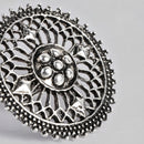 Kord Store Beautiful Round Shape Silver Oxidised Finger Ring