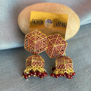 Mahavir Antique Gold Plated Meenakari Jhumki Earrings