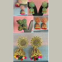 Mahavir Gold Plated Earrings Combo