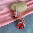 Mahavir Silver Plated Meenakari Jhumki Earrings