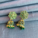 Mahavir Gold Plated Meenakari Jhumki Earrings