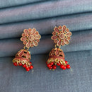 Mahavir Gold Plated Meenakari Jhumki Earrings
