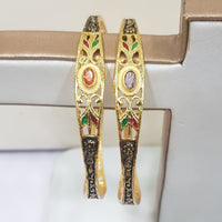 Raiyaraj Gold Plated Pack Of 3 Kada Bangles