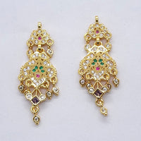 Raiyaraj Gold Plated American Diamond Micro Plating Pack of 3 Dangler Designer Earrings