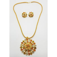Raiyaraj Gold Plated Pack Of 3 Meenakari Pendant Set