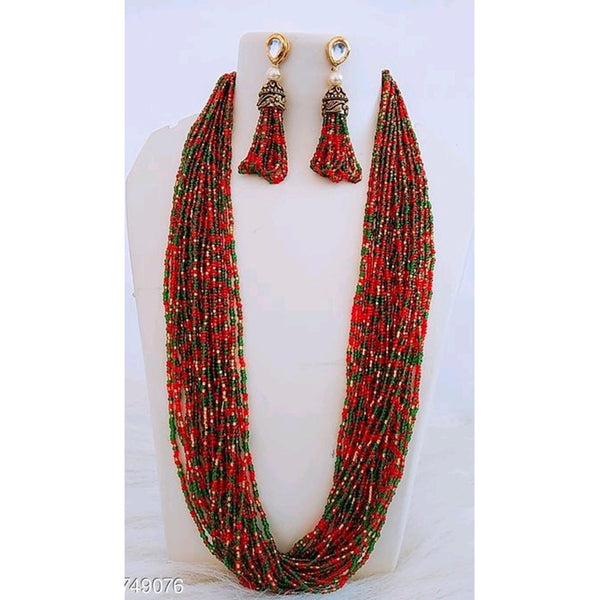 Glass Seed Beads Beaded Multilayer Necklace Set Multi