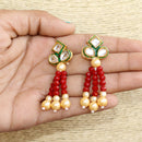 Beadsnfashion Glass Crystal Beaded Kundan Choker Set Maroon