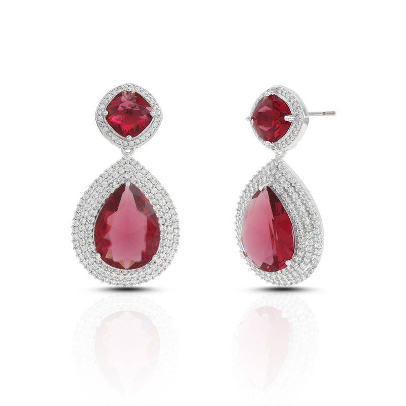 Nipura Red Dual Halo Danglers