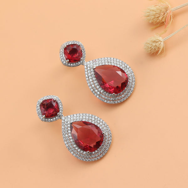 Nipura Red Dual Halo Danglers