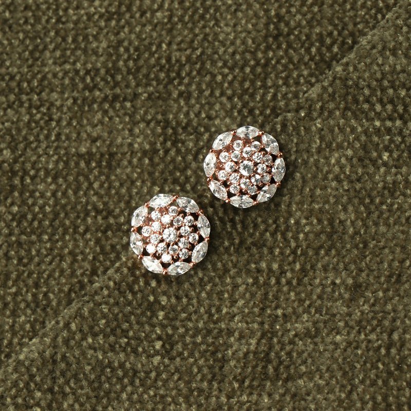 Nipura Rosegold Blooming Stud Earrings