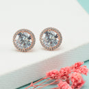 Nipura Rosegold Victoria Halo Cluster Studs