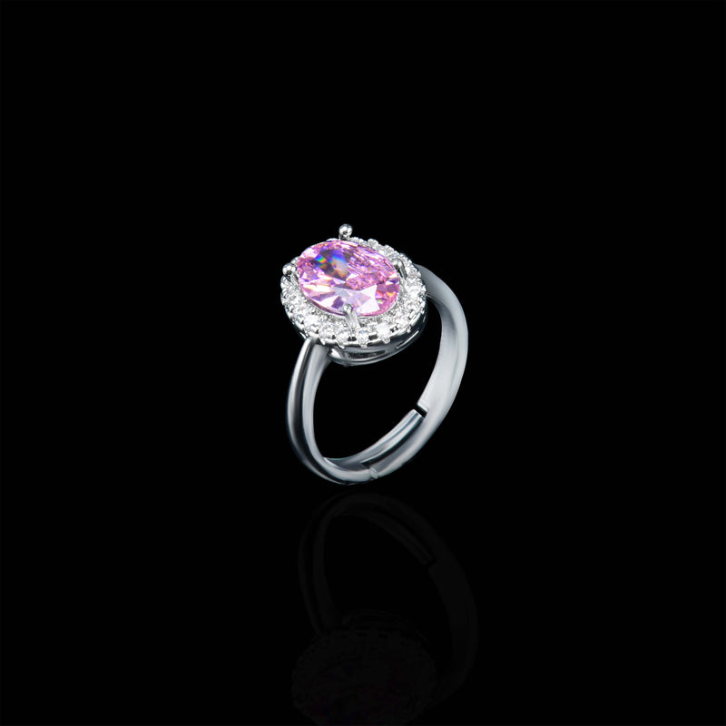 Nipura Rosette Zircon Halo Ring