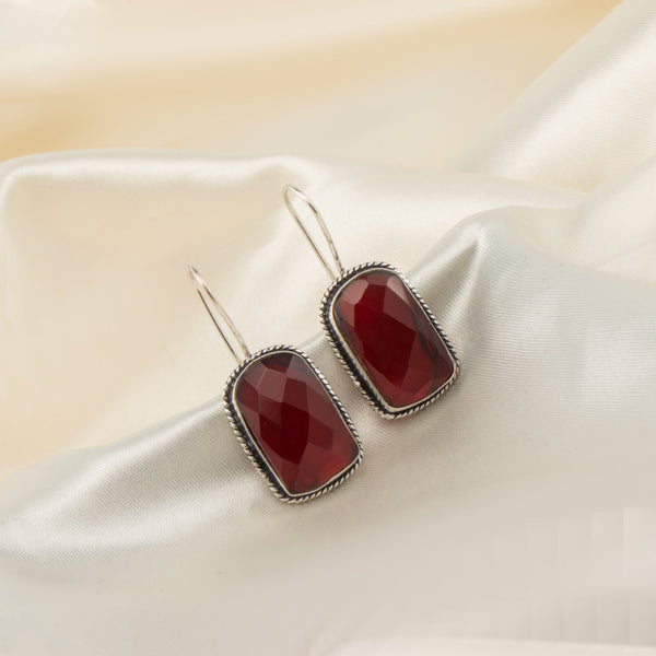 Nipura Ruby Crystal Drop Earings