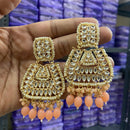 Sai Fashion Gold Plated Kundan And Beads Designer Dangler Earrings