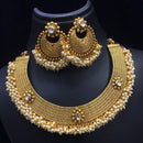 Sai Fashion Gold Plated Kundan Stone & Pearl Traditional Necklace Set