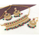 Sai Fashion Gold Plated Kundan And Beads Necklace Set
