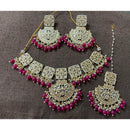 Sai Fashion Gold Plated Kundan Stone & Beads Choker Necklace Set