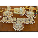 Sai Fashion Gold Plated Kundan Stone & Beads Choker Necklace Set