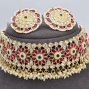 Sai Fashion Gold Plated Kundan Set Choker Necklace Set