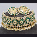 Sai Fashion Gold Plated Kundan Set Choker Necklace Set