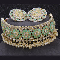 Sai Fashion Gold Plated Kundan Set Choker Necklace Set