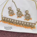 Sai Fashion Gold Plated Pearl & Beads Choker Necklace Set